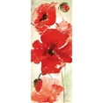 thumbnail image 3 of Tre Sorelle Studios 12x24 Black Modern Framed Museum Art Print Titled - Watercolor Red Poppies Panel I, 3 of 5