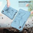 thumbnail image 4 of for Samsung Galaxy Tab A9+ 11.0" 2023 SM-X210 / SM-X215 / SM-X216B Case for Kids with 90° Rotatable Folding Butterfly Stand Shoulder Strap Cover Heavy Duty Protection for Tab A9+ 2023, Lightblue, 4 of 6