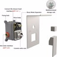 thumbnail image 2 of 10" Square Brushed Nickel Rainfall Shower SetWall-mounted, high-pressure system with storage rack, handheld sprayer & dual handles, 2 of 8