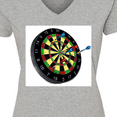 thumbnail image 4 of Inktastic Dart Board Women's V-Neck T-Shirt, 4 of 5
