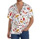 thumbnail image 1 of Balery Canada Day Camisa Casual de Manga Corta con Botones para Hombre, Texturizada, Estilo Cubano, para Playa, Verano-3X-Large, 1 of 5