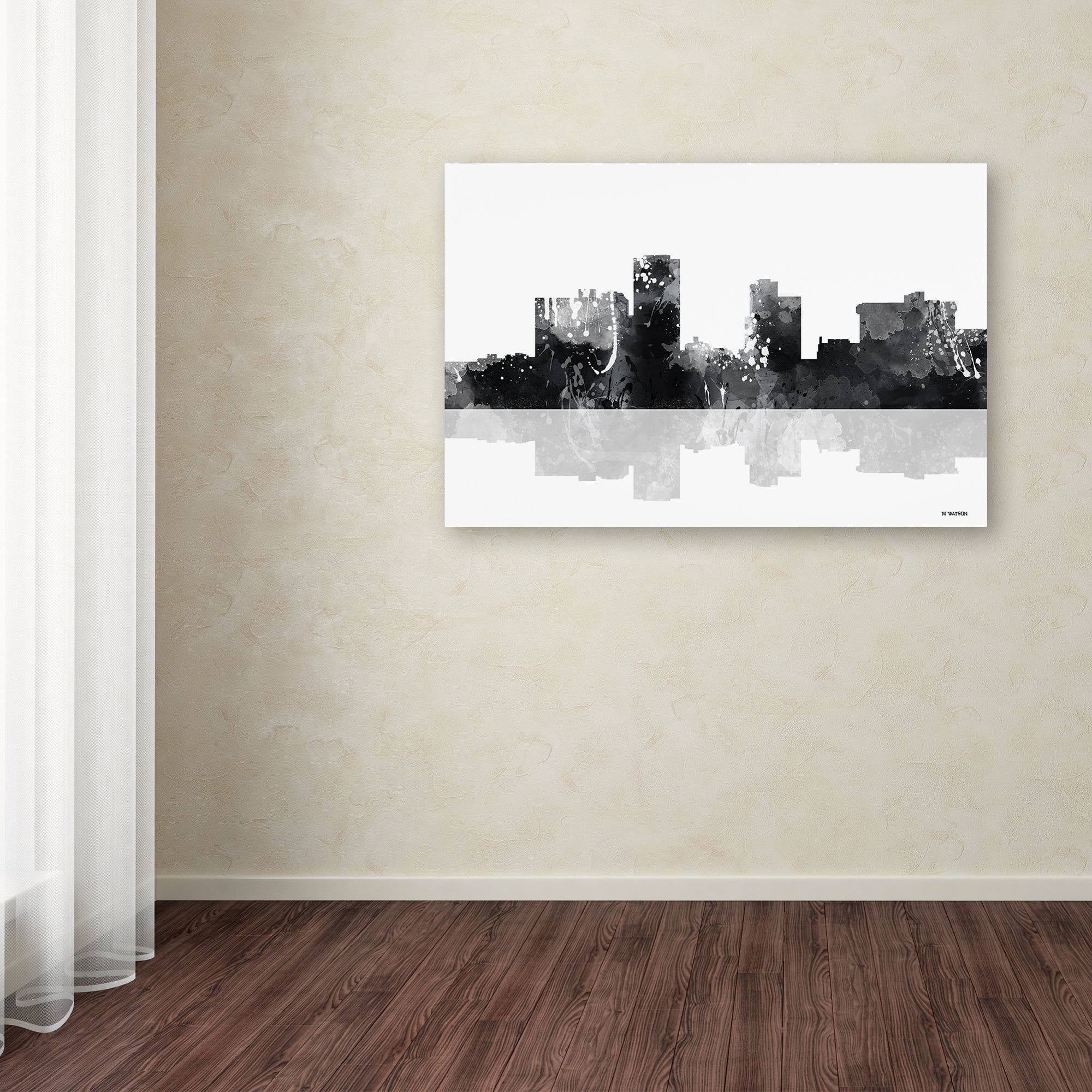 Trademark Fine Art "Little Rock Arkansas Skyline BG-1" Canvas Art by Marlene Watson