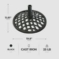 thumbnail image 3 of Four Seasons Courtyard Norwalk 19” Round Cast Iron Umbrella Base, Black, 3 of 6