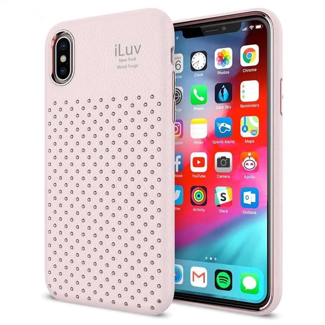 Funda ILUV Metal Forge para iPhone XS MAX Rosa