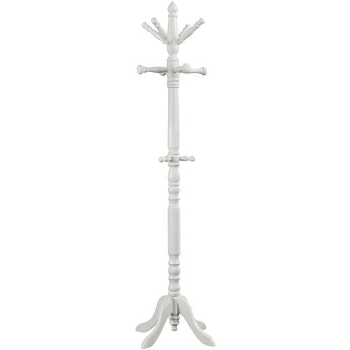 Monarch Specialties Coat Rack, 73"H / Antique White Wood Traditional