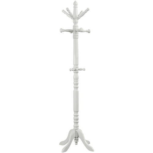 Monarch Specialties Coat Rack 73 H, White Coat Stand With Seat