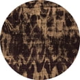 thumbnail image 1 of Ahgly Company Indoor Round Abstract Brown Modern Area Rugs, 6' Round, 1 of 4