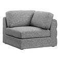 thumbnail image 2 of Maklaine Contemporary Grey Durable Linen Textured Fabric Corner, 2 of 8
