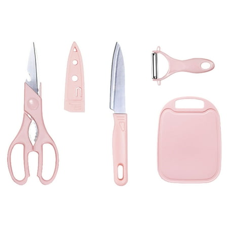 

Kafei Toddler Safe Food Cutter | Kitchen Cutter Set | Children Food Scissors And Cutting Board 4Pcs Travel Kitchenware For Infant Food Supplements