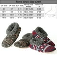 thumbnail image 4 of Cozylook 2-Pack Men's Low-Cut Slipper Socks with Grippy Soles, Warm Sherpa Lined, Indoor House Shoes, Cozy Christmas Gifts for Him, Adult Sizes 12-13, Non-Skid, Fuzzy, Machine Washable, 4 of 5