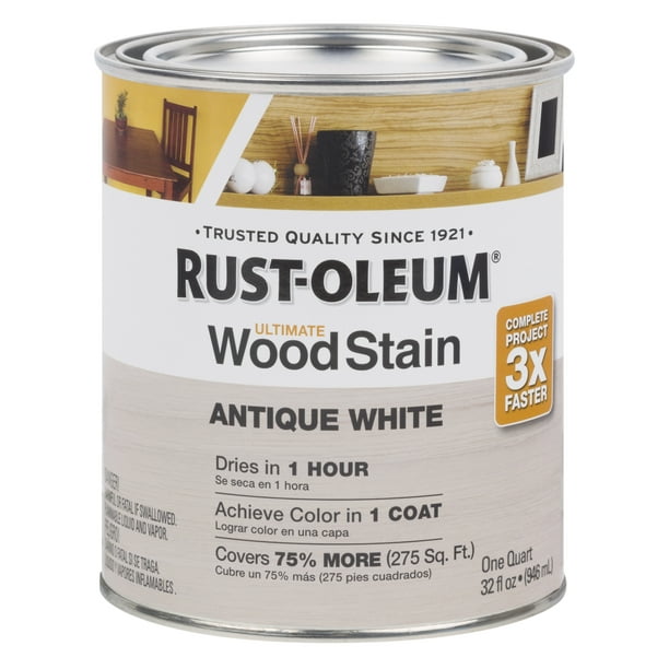 RustOleum Antique White Ultimate Wood Stain, Quart