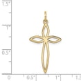 thumbnail image 2 of 14k Yellow Gold Laser Designed Cross Pendant, 2 of 3