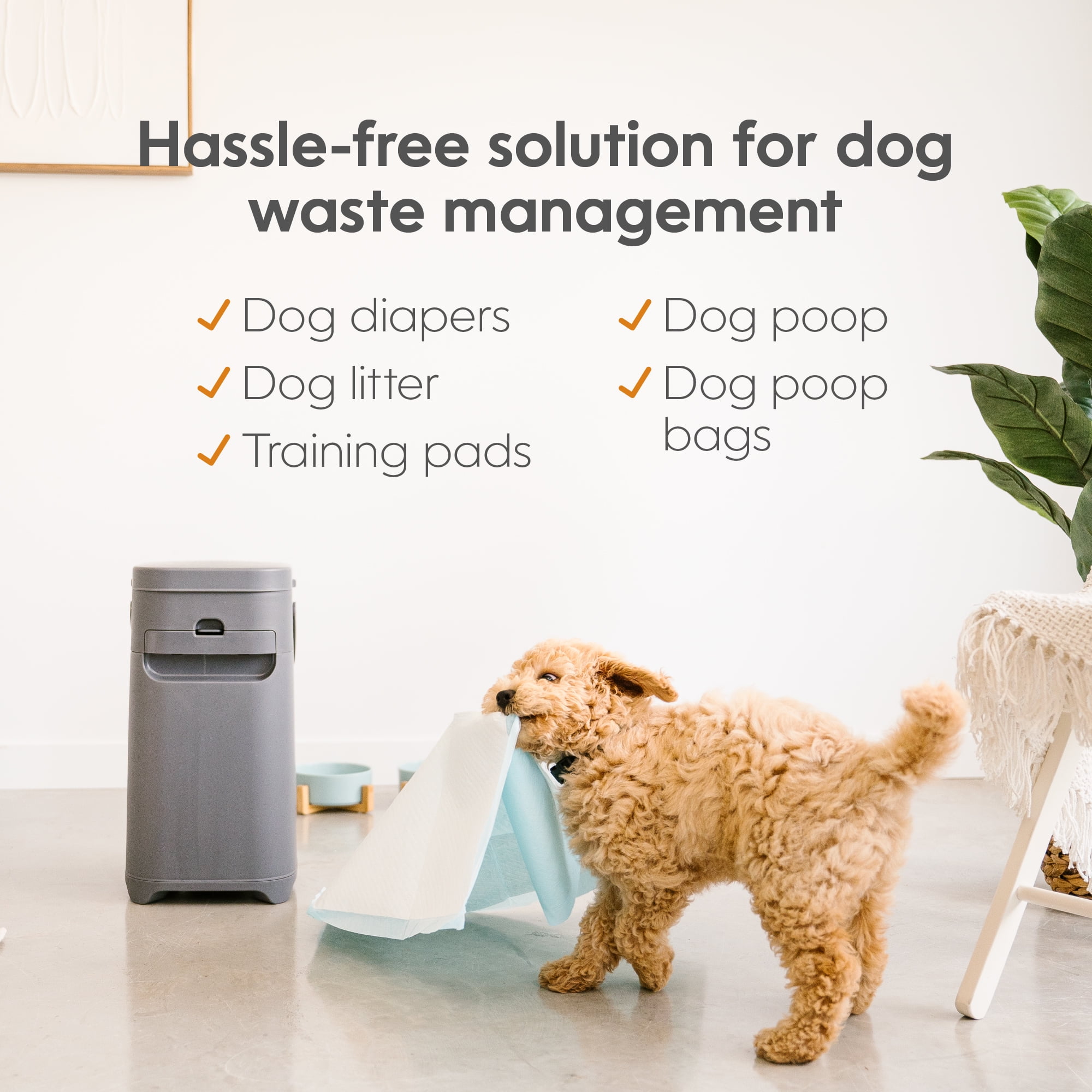 Pet Genie Dog Waste Disposal System, Gray, up to 2 Month Refill Included