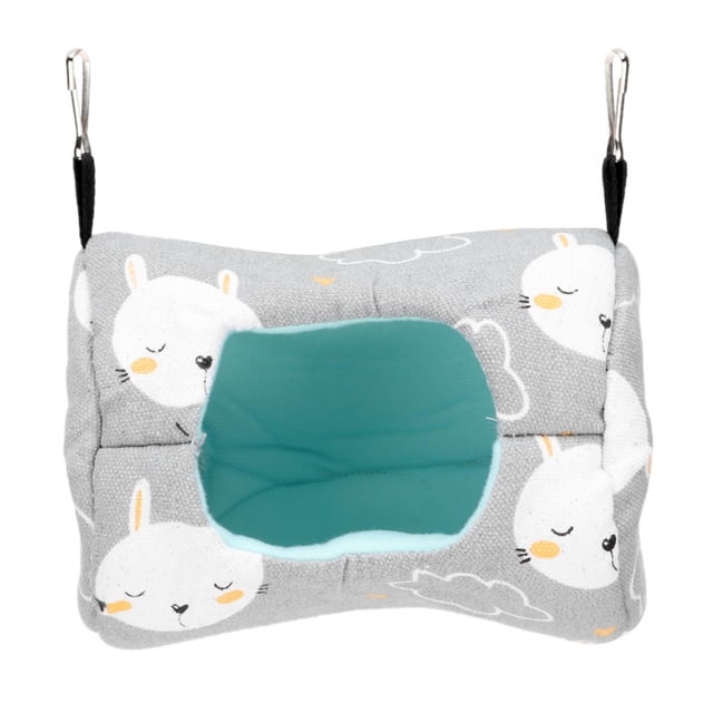 Hamaca para hámster gris de lona para las cuatro estaciones, casa colgante, nido para Chinchillas, mascotas pequeñas, conejo pequeño gris