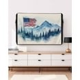 thumbnail image 5 of 4th of July American Flag Outdoor TV Cover 48 to 50 Inch Weatherproof, Independence Day Forest Rustic 600D Oxford TV Covers with Waterproof Zipper, Outside Flat TV Screen Protector 48"Wx30"Hx4.5"D, 5 of 7