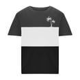 thumbnail image 2 of Mens Casual Pantalones Cortos Cuello Redondo Patchwork Impresión Suéter Blusa de Fitness, Camisetas para Hombre, 2 of 4