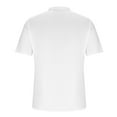 thumbnail image 5 of JSheng Men's Short Sleeved Tops Casual Dress Shirts Fashion Solid Lapel Button Versatile Comfy Top for Daily Wear White XXL, 5 of 5