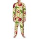 thumbnail image 3 of Fotbe Cherries and Ladybirds Pijama de Hombre con Estampado de Manga Larga, Conjunto de 2 Piezas, Ropa de Dormir Suave y Cómoda con Bolsillos-Small, 3 of 7