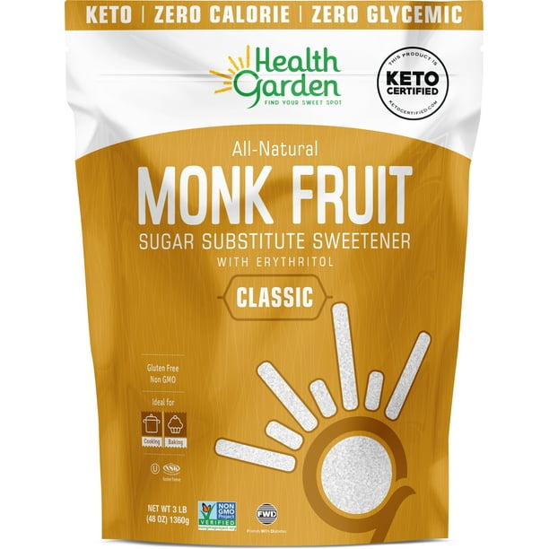 Health Garden Monk Fruit Sweetener, Classic Non GMO Gluten Free