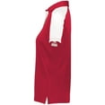 thumbnail image 3 of Augusta Sportswear B98134112 Womens Two-Tone Vital Polo T-Shirt, Scarlet & White - Extra Small, 3 of 5
