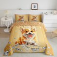 thumbnail image 2 of Erosebridal Kawaii Corgi Bedding Twin Comforter Set,Bling Sequin Print Down Comforter,Crystal Room Decorative,Reversible,2-Piece, 2 of 8