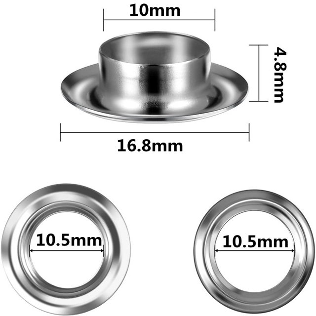 Juego de ojales, herramientas para ojales, 12 mm, 100 Uds., juegos de ojales con 3 uds., herramientas para ojales y caja de almacenamiento para lona de tela, manualidades DIY XianweiShao 9024715314253