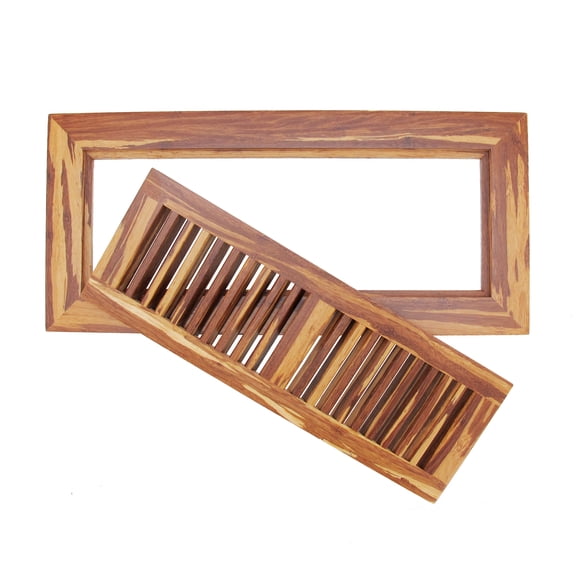 BambooMN 6 3/4" x 14 3/4" Strand Woven Bamboo Floor Register Air Vent Flat Cover - Tiger - 1 Cover
