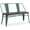 Blue, variant on Erinnyees Metal Bench Industrial Mid-Century 2 Person Chair with Wood Seat,Dining Bench with Floor Protector