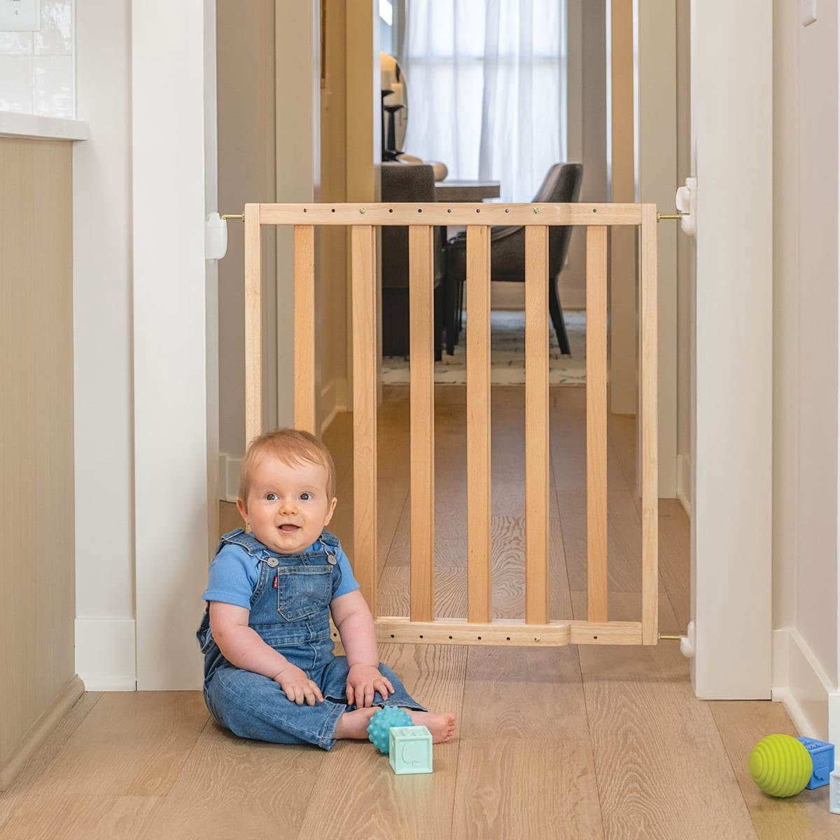 Toddleroo by North States LuxeCraft Wooden Baby Gate, Beechwood