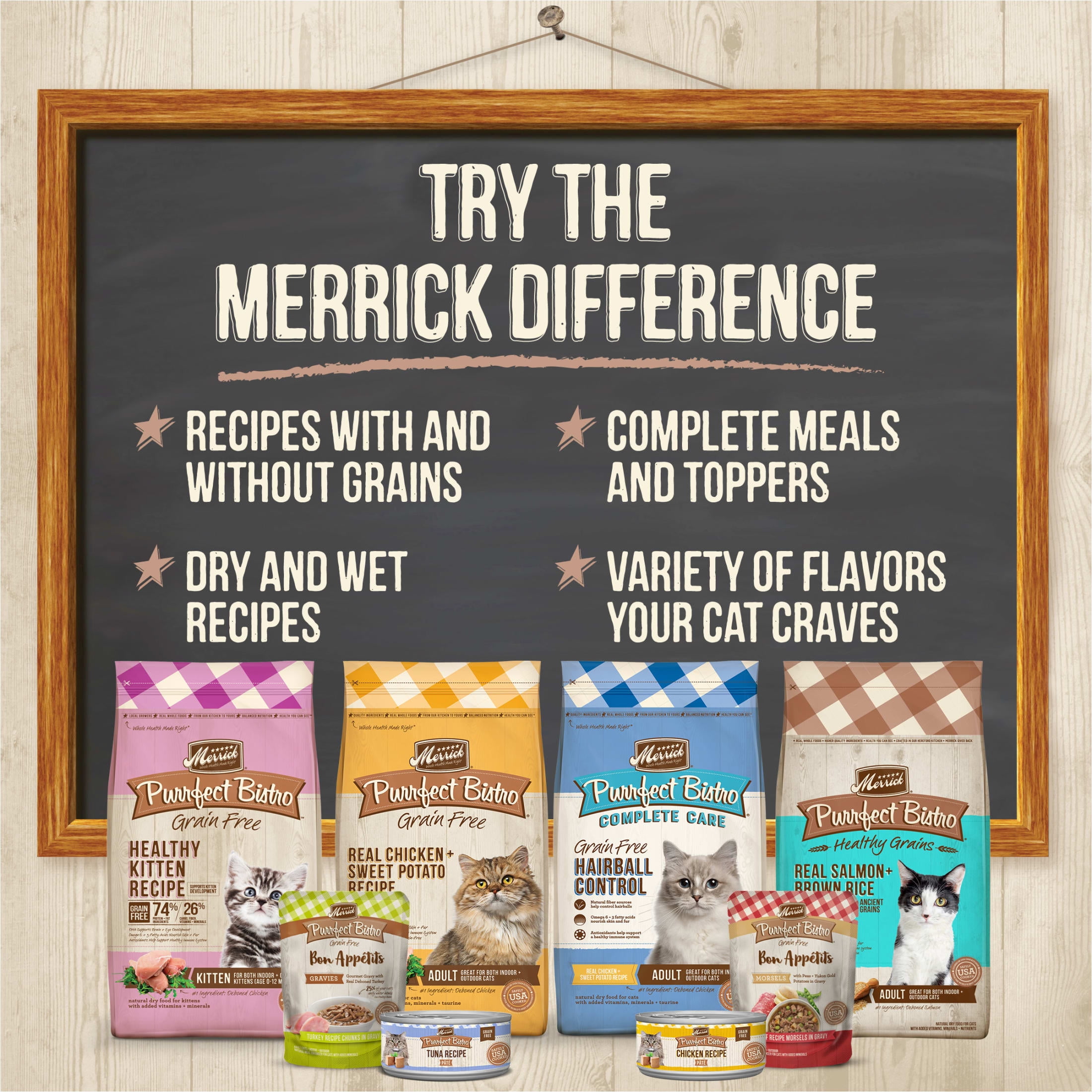 Merrick Purrfect Bistro, Rabbit, Wet Cat Food Pate, 5.5 oz Cans, 24 Pack