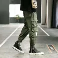 thumbnail image 3 of Pantalones cargo para hombre, multibolsillos, de algodón, holgados, con múltiples bolsillos, para hombre, estilo Y2k, ropa técnica vintage, de lujo, de alta calidad, más baratos, holgados, 3 of 5