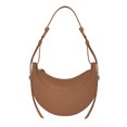 thumbnail image 1 of Crescent-shaped shoulder/crossbody bag, lychee-patterned, camel color, in stock and ready to ship immediately (high-quality version) + gift box., 1 of 1