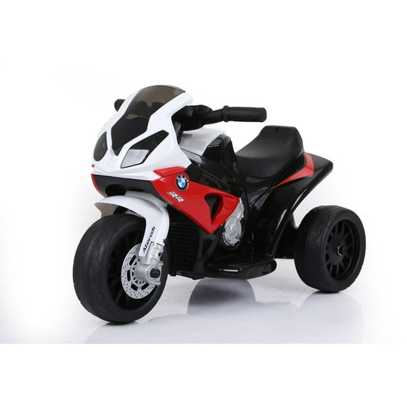 PINGÜE® Motocicleta Montable Eléctrica para Niños BMW® S1000 RR - Licencia Oficial | Batería 6V, Faros LED, Música, Pedal, Suspensión de Resorte | 3 Ruedas | ROJA