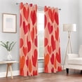 thumbnail image 7 of Red Hearts Print Blackout Curtains 84"x42" Thermal Insulated Curtain 1 Panel, 7 of 7