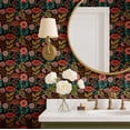 thumbnail image 4 of S4Sassy Self Adhesive Wallpaper, Vintage Garden Bloom Wallpaper, Black Removable Diy Vinyl Wall Covering, Plain Peel And Stick Contact Paper For Entryway Accent Wall, Easy Home Decor(25"X240"), 4 of 9