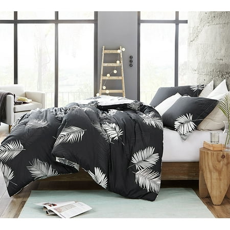 Palms Faded Black And White Oversized Comforter 100 Cotton