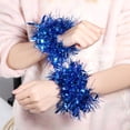 thumbnail image 4 of Unique Bargains 2 Pcs Cheerleader Poms Poms Wrist Flower Vibrant Cheerleading Practice Poms Blue, 4 of 5