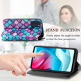 thumbnail image 3 of Compatible With Motorola Moto G60s Case Colorful Wallet Card Slot Pu Leather Kickstand Magnetic Rfid Blocking Cover, 3 of 3