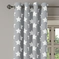 thumbnail image 3 of Ambesonne Modern Grommet Curtain, Art with Big Stars, 50" x 63", White Grey, 3 of 6