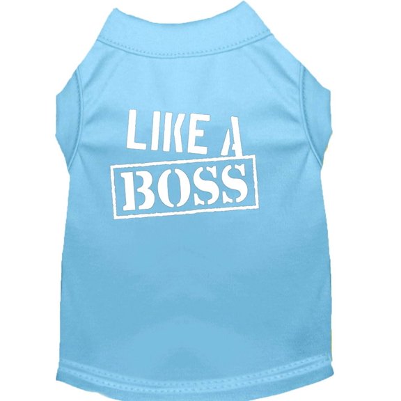 Pet Dog Cat Shirt Screen Printed, "Like A Boss"