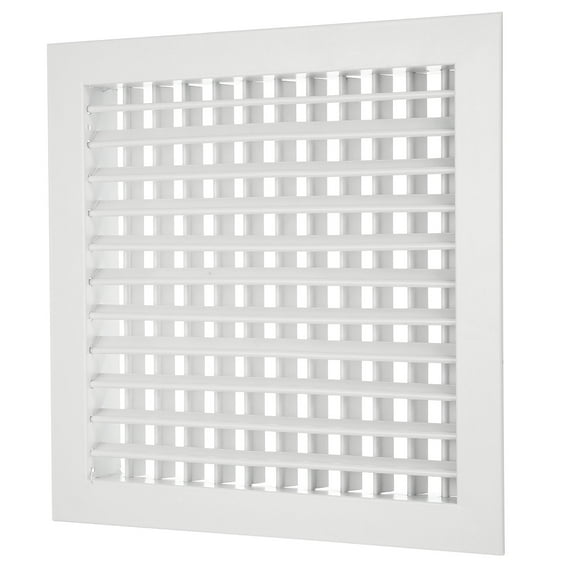 Uxcell 12" x 12" Adjustable Air Supply Diffuser, Aluminum Double Deflection HVAC Vent Cover Air Vent Register for Sidewall Wall Ceiling Floor HVAC System, White