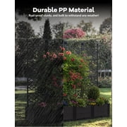Raised Garden Beds with Trellis, Vertical Planter Box for Climbing Plants, Outdoor Privacy Screen & Garden Kit for Patio, Balcony, Backyard