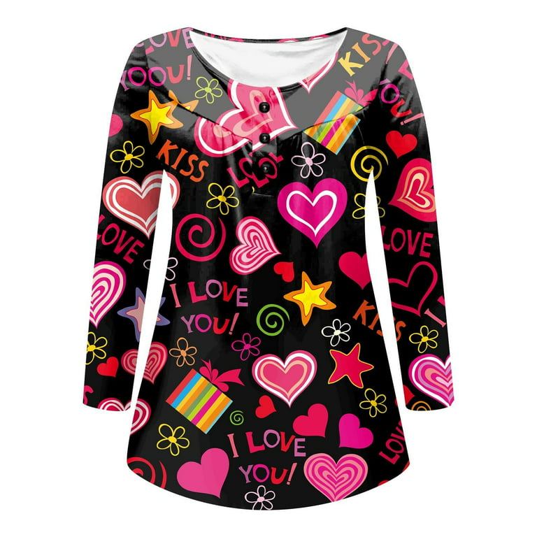 Fanxing Valentines Day Gifts Valentines Shirts for Teachers Gifts for Women Valentines Day Valentines Sweater Cute Valentine Cards for School Tees T