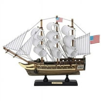 Handcrafted Model Ships B0805 9 x 2 x 12 in. Wooden USS Constitution Tall Ship Model