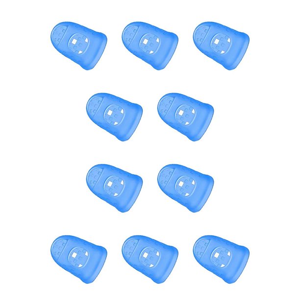 Protectores de dedos de silicona sweethay para guitarra y ukelele Azul Type2 NO2