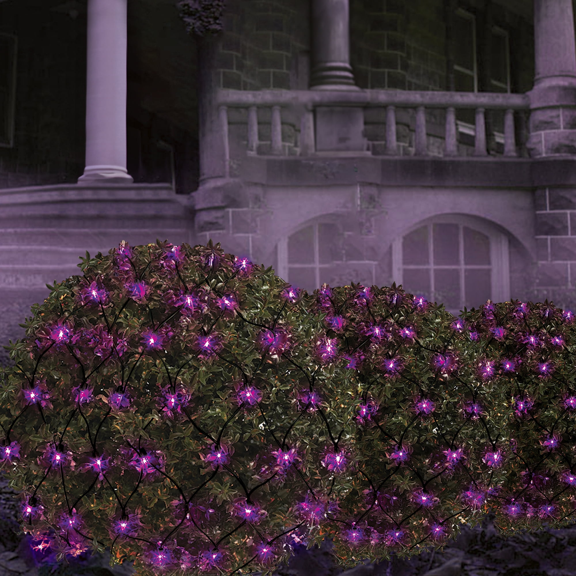 Purple Net Lights, 50CT, LED, 4ft x 4ft, Halloween Indoor/Outdoor, by Way To Celebrate