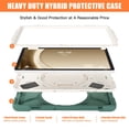 thumbnail image 6 of SaniMore for Samsung Galaxy Tab A9 Case (8.7" 2023 SM-T550 SM-P550), Rotating Handle Shoulder Strap Bracket Drop Resistant Tri-layer Heavy Duty Protective Shcokproof Tablet Cover, Emeraldgreen, 6 of 18