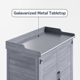 thumbnail image 5 of 38.6"D x 18.9"W x 37.4"H (6.1 sq ft) Wood Outdoor Patio Potting Bench with Adjustable Shelves - Gray, 5 of 7