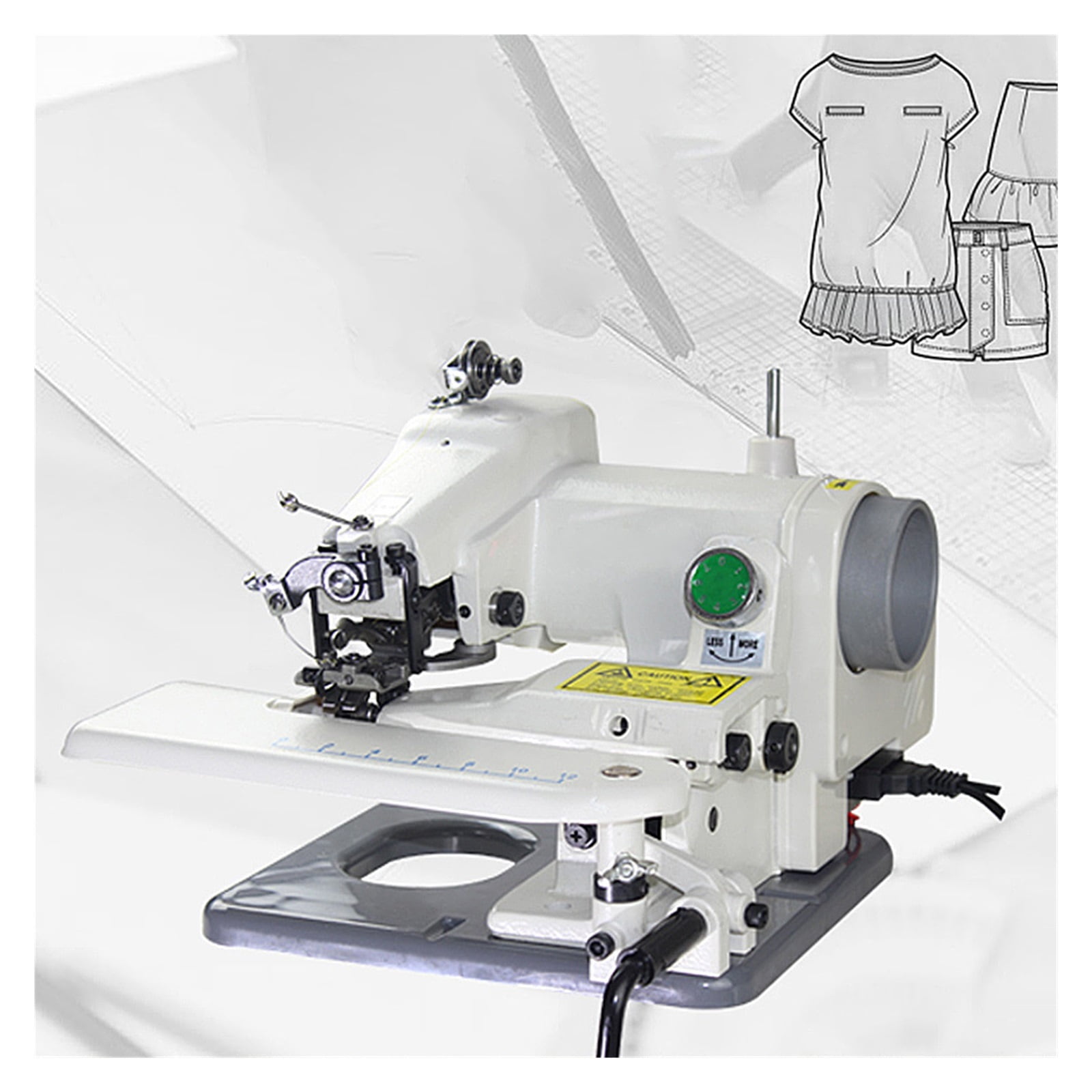 120W Household Sewing Machine Desktop Blind Stitching Machine Direct Drive Clothes Fabrics Overlock Sewing Machine KX500 ,Security