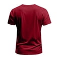 thumbnail image 6 of Mens T-Shirts Athletic Casual Short Sleeve Crew Neck T-Shirts Summer Breathable Lightweight Loose Fit Tee Active Lounge Wear Wine 3XL, 6 of 6